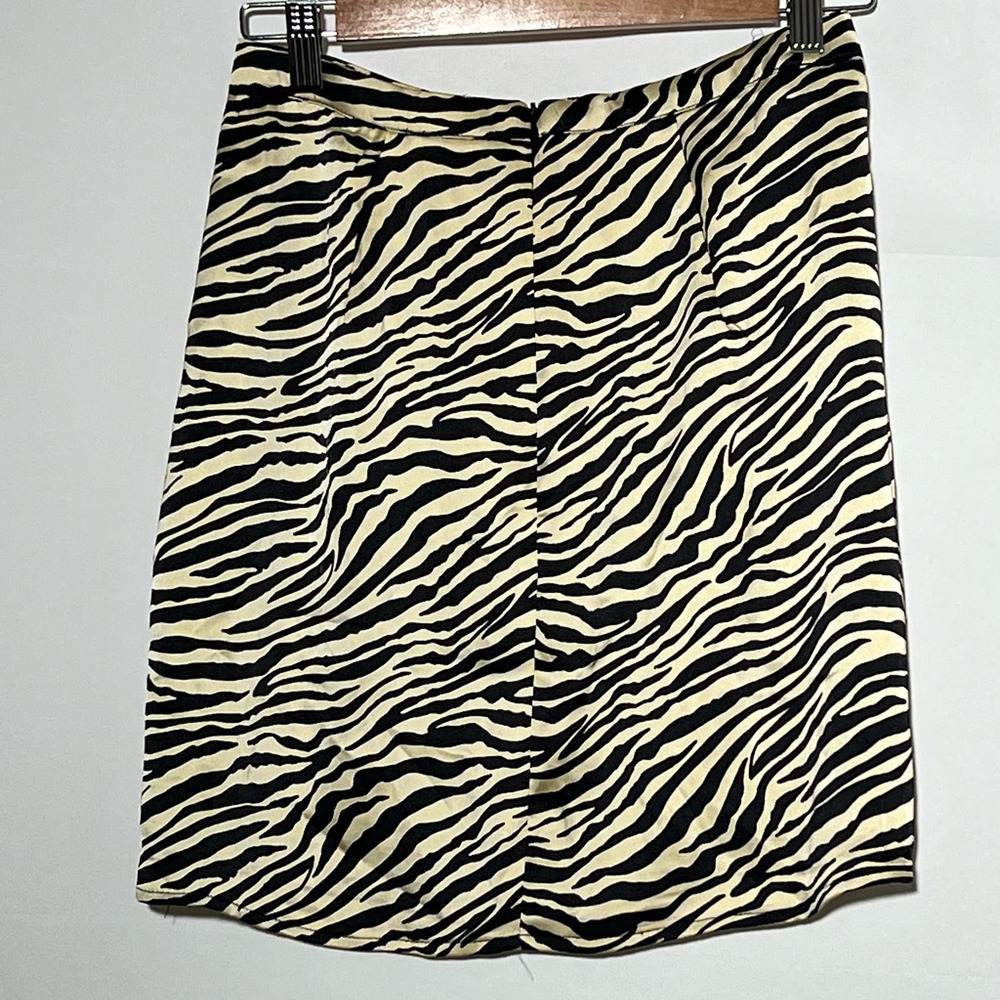 Sincerely Jules Animal Lrint Mini Skirt Womens Size S Zebra Modern